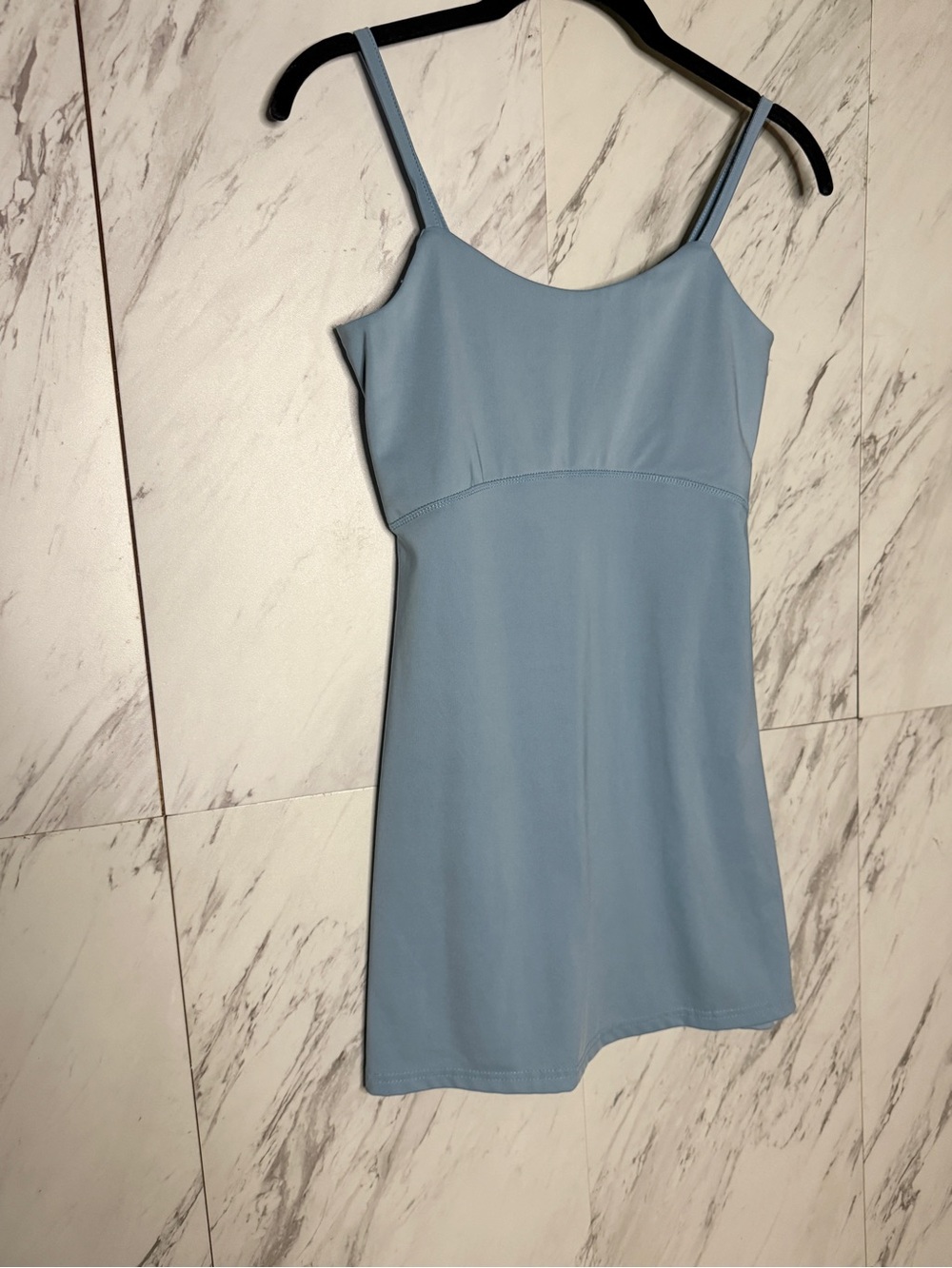Series 8 Fitness Blue Spaghetti Strap Athletic Mini Dress SZ L